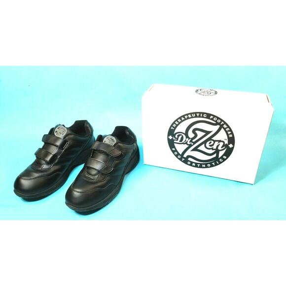 Dr Zen Therapeutic Footwear Unisex Mens Size 12W Womens 13W DRZ-0298-02(W) Black - Picture 2 of 9